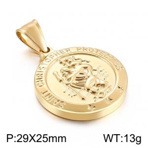 Stainless Steel Gold-plating Pendant - KP100140-Z
