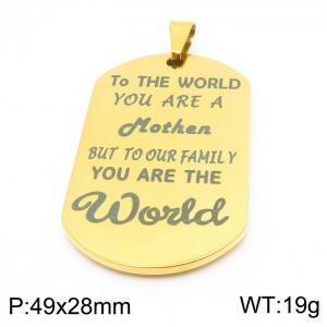 Stainless Steel Gold-plating Pendant - KP100216-Z
