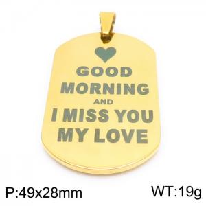 Stainless Steel Gold-plating Pendant - KP100231-Z