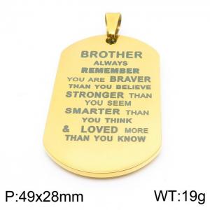Stainless Steel Gold-plating Pendant - KP100243-Z