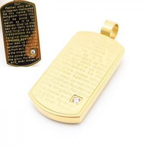 Stainless Steel Gold-plating Pendant - KP100335-HR