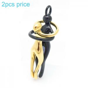 Stainless Steel Gold-plating Pendant - KP100338-HR