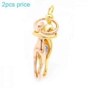 Stainless Steel Gold-plating Pendant - KP100339-HR