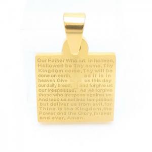 Stainless Steel Gold-plating Pendant - KP100459-HR
