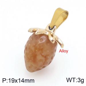 Stainless Steel Gold-plating Pendant - KP117624-Z