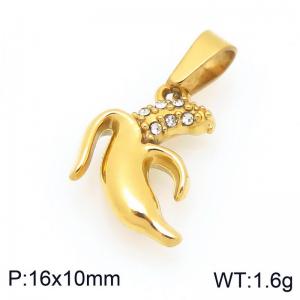 Stainless Steel Gold-plating Pendant - KP117629-Z
