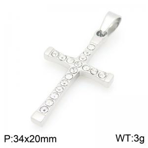 Stainless Steel Cross Pendant - KP117797-HR