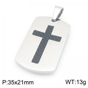 Stainless Steel Cross Pendant - KP117812-HR