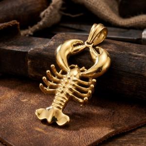 Men's Stainless Steel Cast Lobster Pendant Punk Style Jewelry - KP117944-KJX