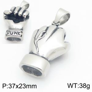 Fashion Jewelry Stainless Steel Cast Fist Pendant Accessories - KP117946-KJX