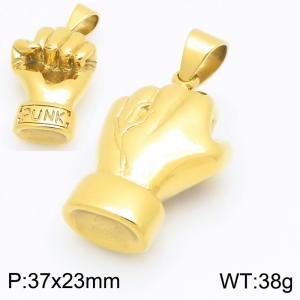Fashion Jewelry Stainless Steel Cast Fist Pendant Accessories - KP117947-KJX