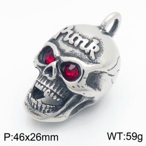 Stainless steel skull pendant punk style jewelry - KP117954-KJX