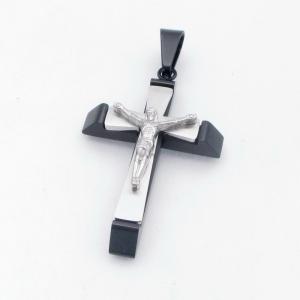 Stainless Steel Cross Pendant - KP118017-HR