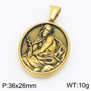 Stainless Steel Gold-plating Pendant - KP118093-GSD