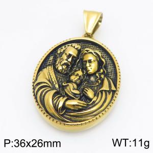 Stainless Steel Gold-plating Pendant - KP118099-GSD