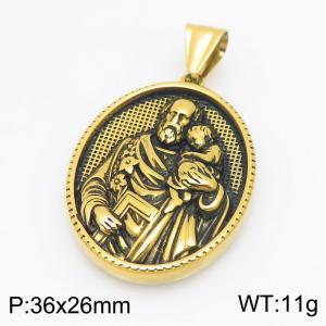 Stainless Steel Gold-plating Pendant - KP118100-GSD