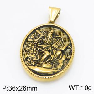 Stainless Steel Gold-plating Pendant - KP118101-GSD