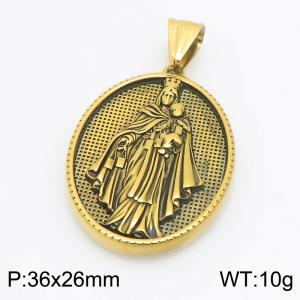 Stainless Steel Gold-plating Pendant - KP118102-GSD