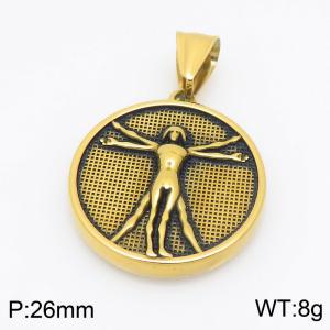 Stainless Steel Gold-plating Pendant - KP118110-GSD