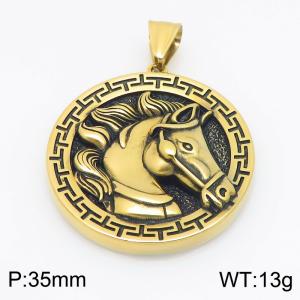 Stainless Steel Gold-plating Pendant - KP118114-GSD