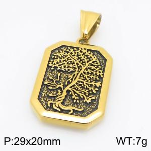 Stainless Steel Gold-plating Pendant - KP118115-GSD
