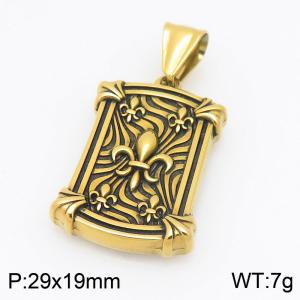 Stainless Steel Gold-plating Pendant - KP118117-GSD