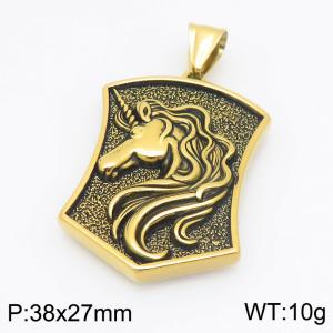 Stainless Steel Gold-plating Pendant - KP118119-GSD