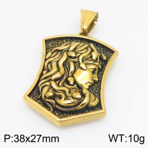 Stainless Steel Gold-plating Pendant - KP118120-GSD