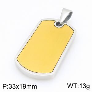 Stainless steel jewelry square pendant - KP118334-ZLA