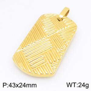 Stainless steel jewelry square pendant accessories - KP118343-KJX