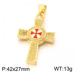 Stainless Steel Cross Pendant - KP118615-LU