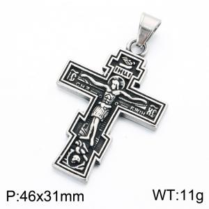 Stainless Steel Cross Pendant - KP118731-LU
