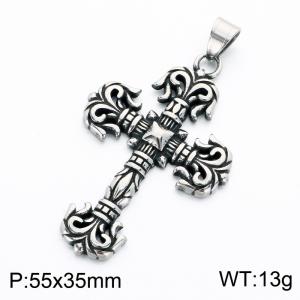 Stainless Steel Cross Pendant - KP118780-LU