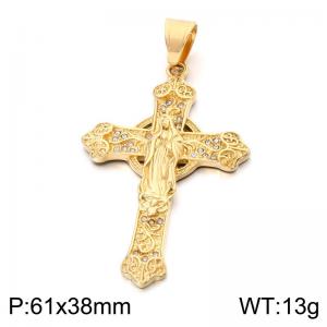 Stainless Steel Cross Pendant - KP118981-LK