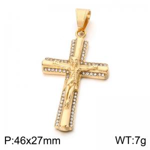 Stainless Steel Cross Pendant - KP118990-LK