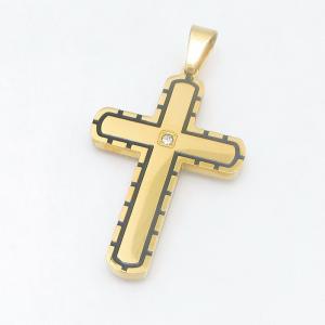 Stainless Steel Cross Pendant - KP119018-HR