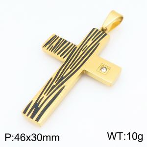 Stainless Steel Cross Pendant - KP119493-HR