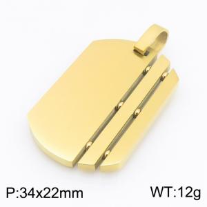 Stainless Steel Gold-plating Pendant - KP119549-HR
