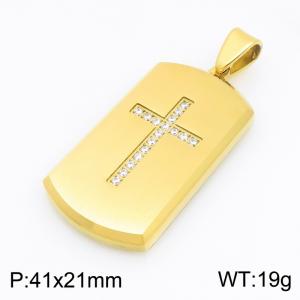 Stainless Steel Gold-plating Pendant - KP119554-HR