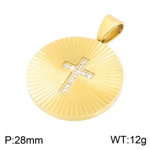 Stainless Steel Cross Pendant - KP119792-HR