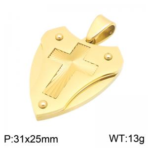 Stainless Steel Cross Pendant - KP119807-HR