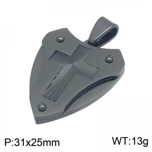 Stainless Steel Cross Pendant - KP119808-HR