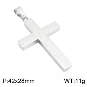 Stainless Steel Cross Pendant - KP119815-HR