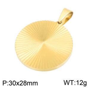 Stainless Steel Gold-plating Pendant - KP119840-HR