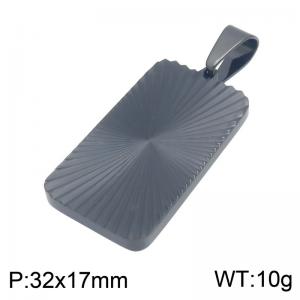 Stainless Steel Black-plating Pendant - KP119844-HR