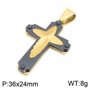 Stainless Steel Cross Pendant - KP119846-HR