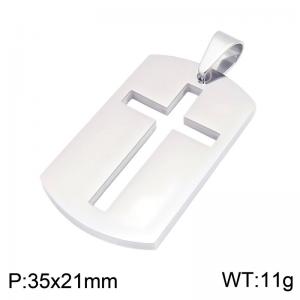 Stainless Steel Cross Pendant - KP119875-HR