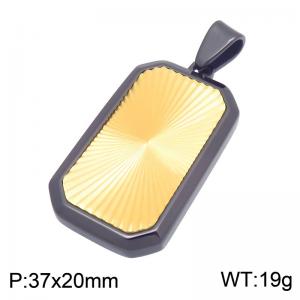 Stainless Steel Black-plating Pendant - KP119876-HR