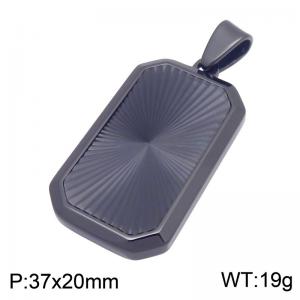 Stainless Steel Black-plating Pendant - KP119880-HR