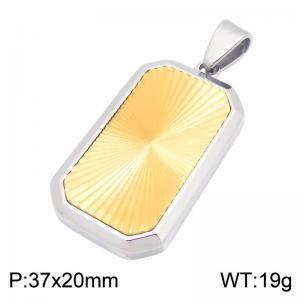 Stainless Steel Gold-plating Pendant - KP119881-HR